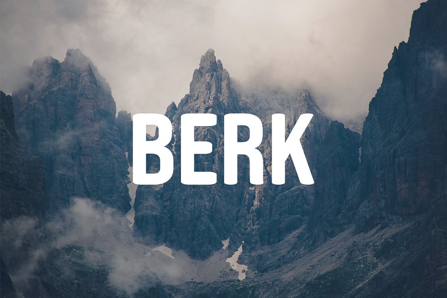 Пример шрифта Berk